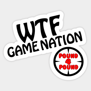 free hand logo pound4pound Sticker